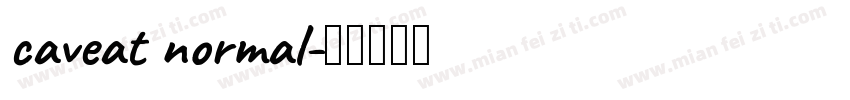 caveat normal字体转换